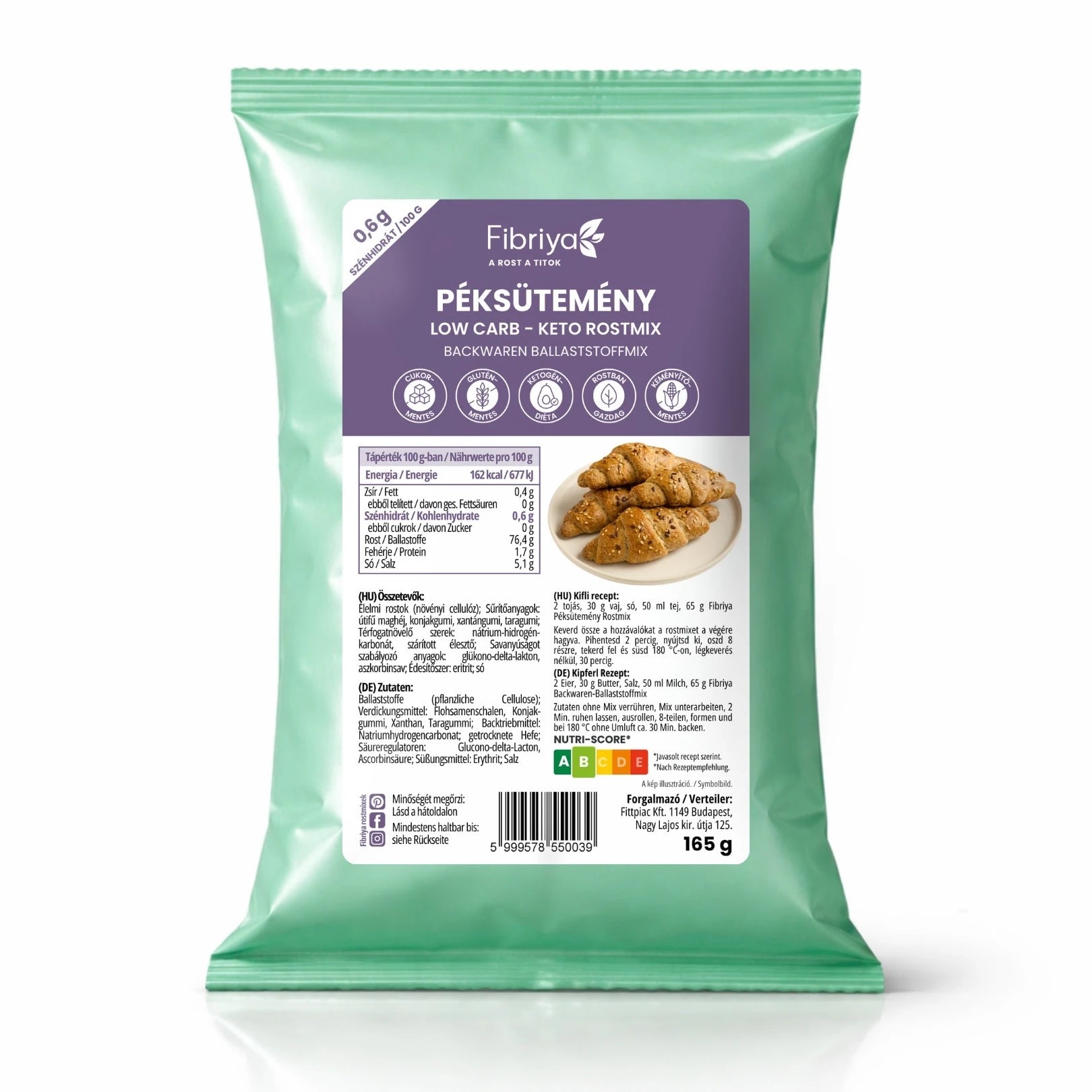 Fibriya Backwaren – Low-Carb Keto Ballaststoffmix 165g