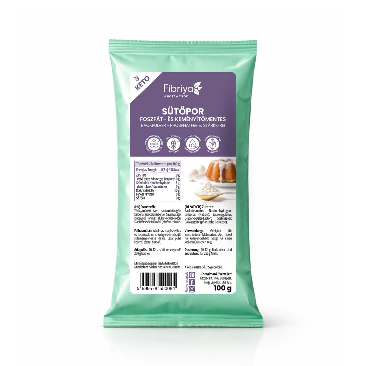 Fibriya Backpulver – Phosphatfrei & Stärke­frei 100g