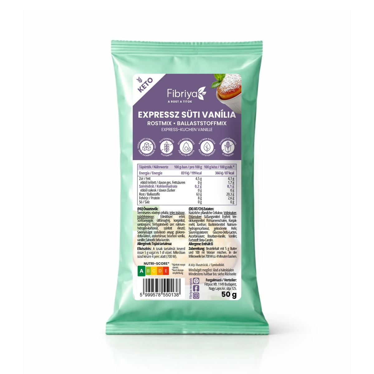 Fibriya Express-Kuchen Ballaststoffmix Vanille 50g