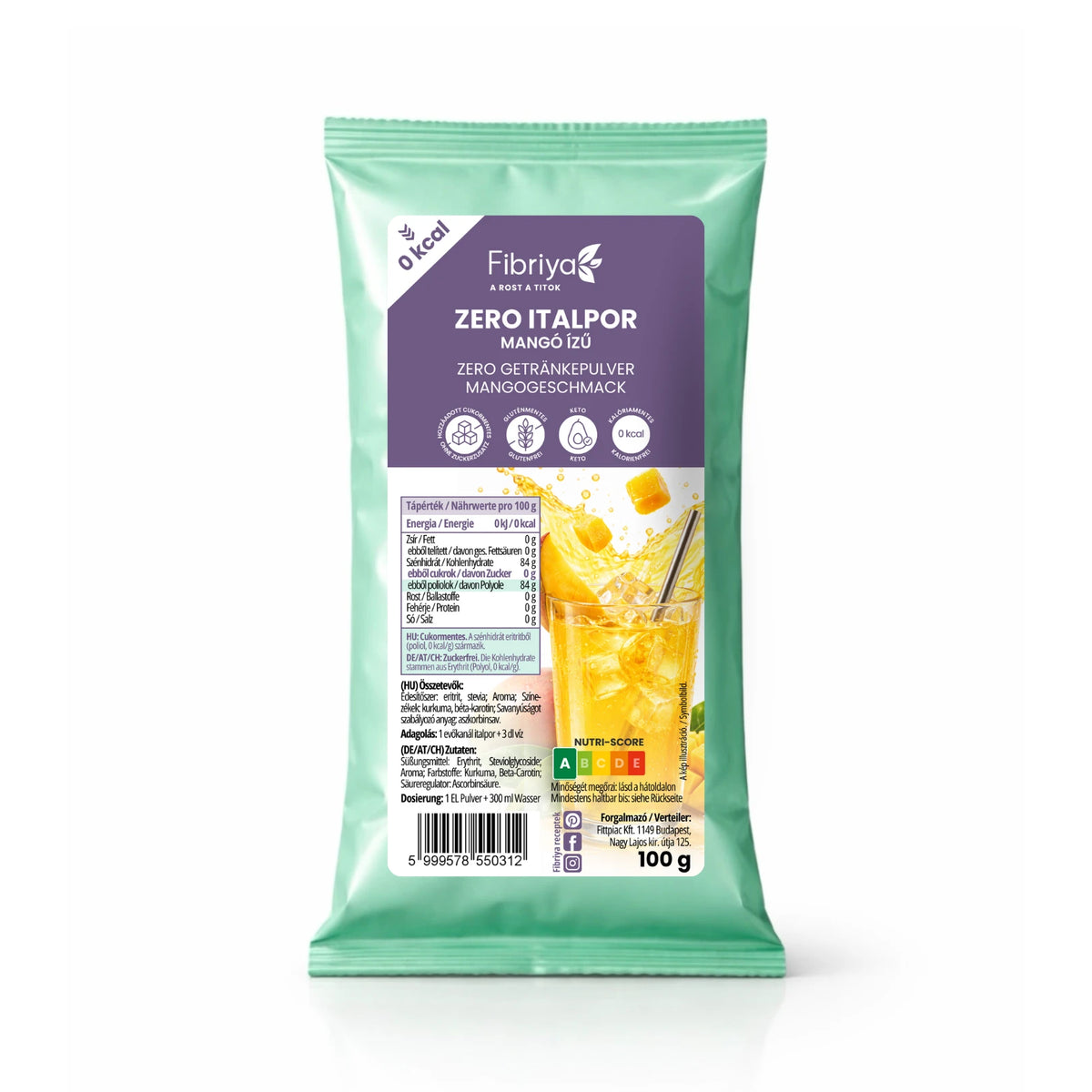 Fibriya Zero Getränkepulver Mango 100g